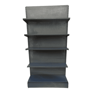 Стеллаж торговый серый 130/240 4п40 основание 50