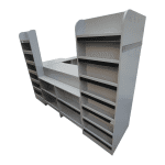 Прилавок кассовый 220/140/160 1 дверь 3 ящика 12 полок