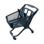 Тележка покупательская пластиковая черная
