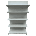 Стеллаж торговый серый 125/220 4п48 основание58