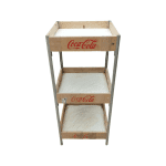 Стойка торговая 50/50/113 сталь/дерево 3 полки кока-кола