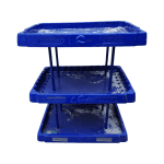 Стойка торговая 91/70/125 пластик 3 полки синяя PEPSI