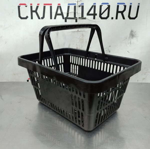Купить Корзина пластиковая покупательская черная