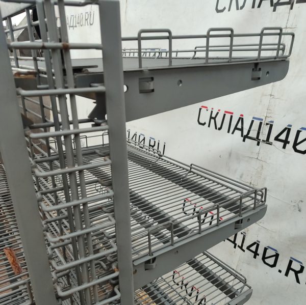 Купить Стеллаж торговый островной сетчатый серый 71/83/164 5 полок