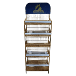 Стойка торговая плетенная для выкладки хлеба 75/40/215 5 полок каравай