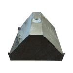 Зонт вытяжной островной 96/100 высота 60/15 выход 14 нерж