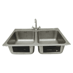Врезная кухонная мойка 2 секция 72/52/18
