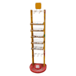 Стойка прикассовая M&Ms 45/48/205 желтая 5 крючков 5 полок