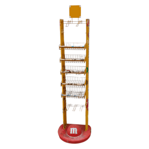 Стойка прикассовая M&Ms 45/48/205 желтая 5 крючков 5 полок