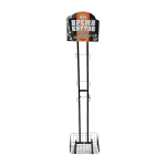 Стойка прикассовая 45/45/205 черная 1 полка 6 крючков