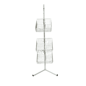 Стойка прикассовая 24/26/112 белая 3 полки