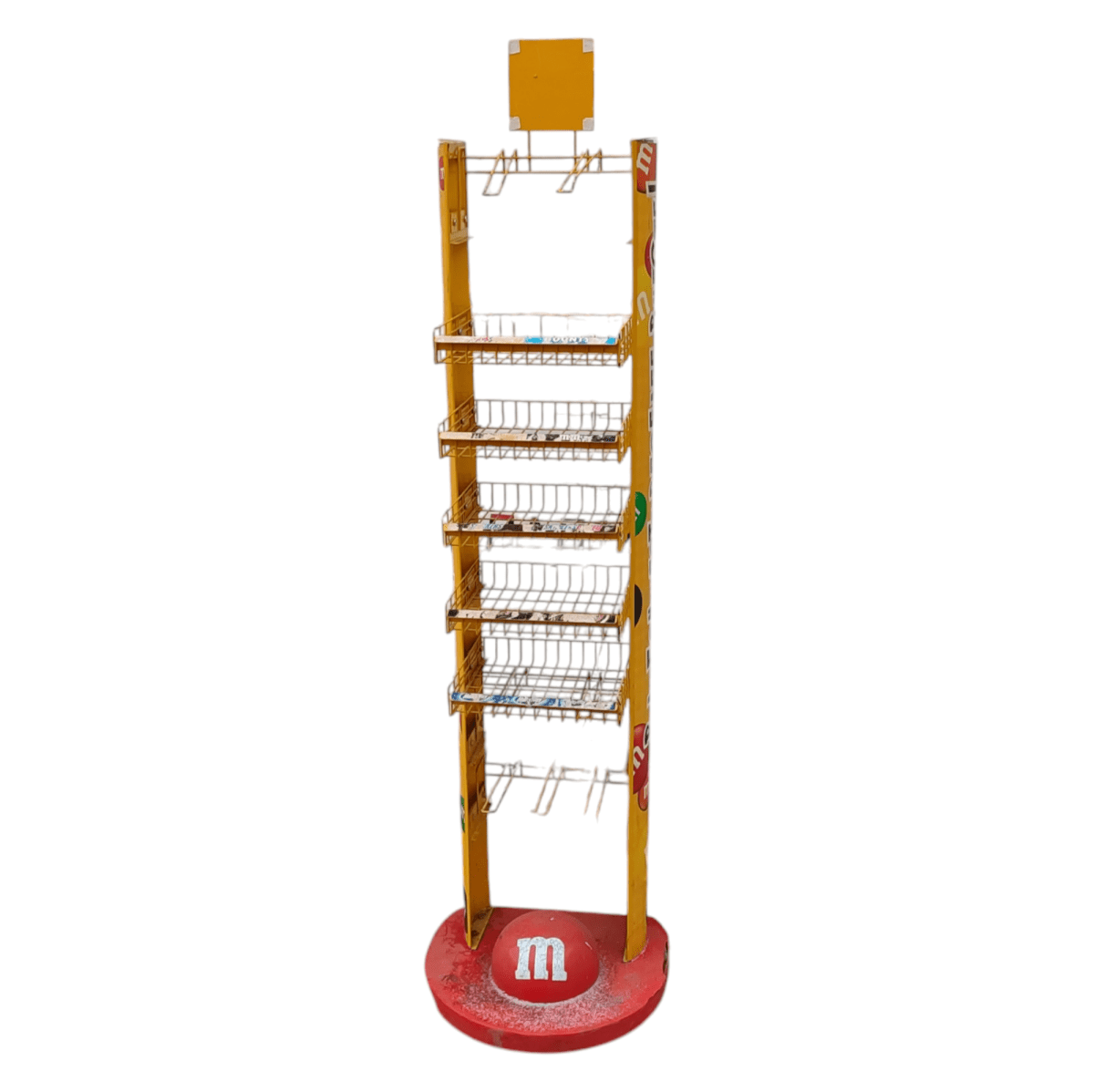 Купить Стойка прикассовая M&Ms 45/48/205 желтая 5 крючков 5 полок