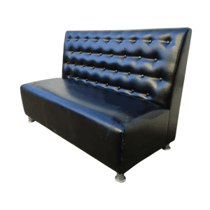 Диван Монарх 140 черный кожзам