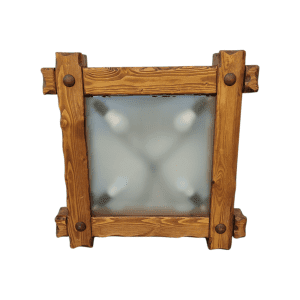 Купить Светильник Старина дерево массив/стекло 70/70/9 220в