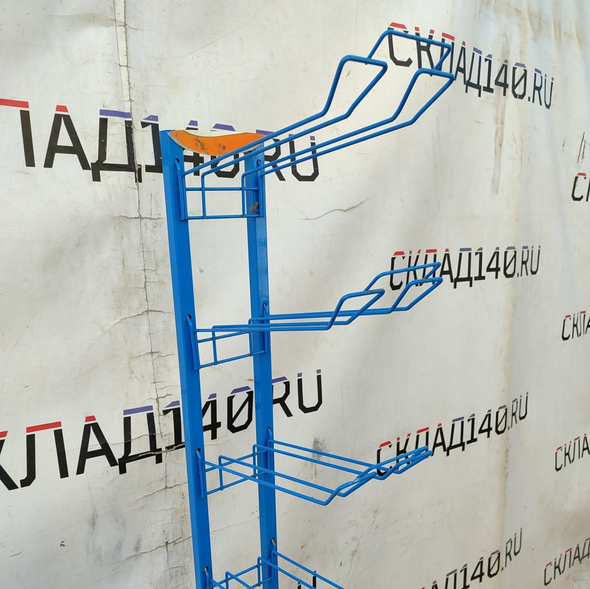 Купить Стойка прикассовая 34/19/182 голубая 8 полок