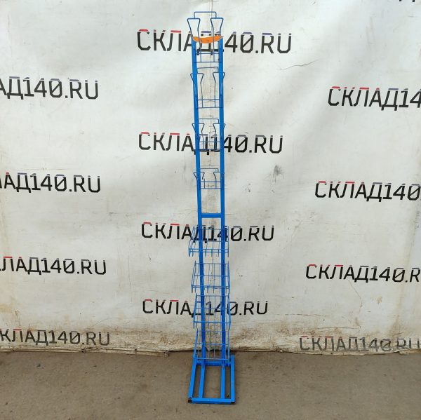 Купить Стойка прикассовая 34/19/182 голубая 8 полок