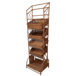 Стойка торговая плетенная для выкладки хлеба 63/53/206 5 полок