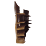 Стеллаж торговый радиусный сетчатый коричневый 296/261 4п 50 осн50