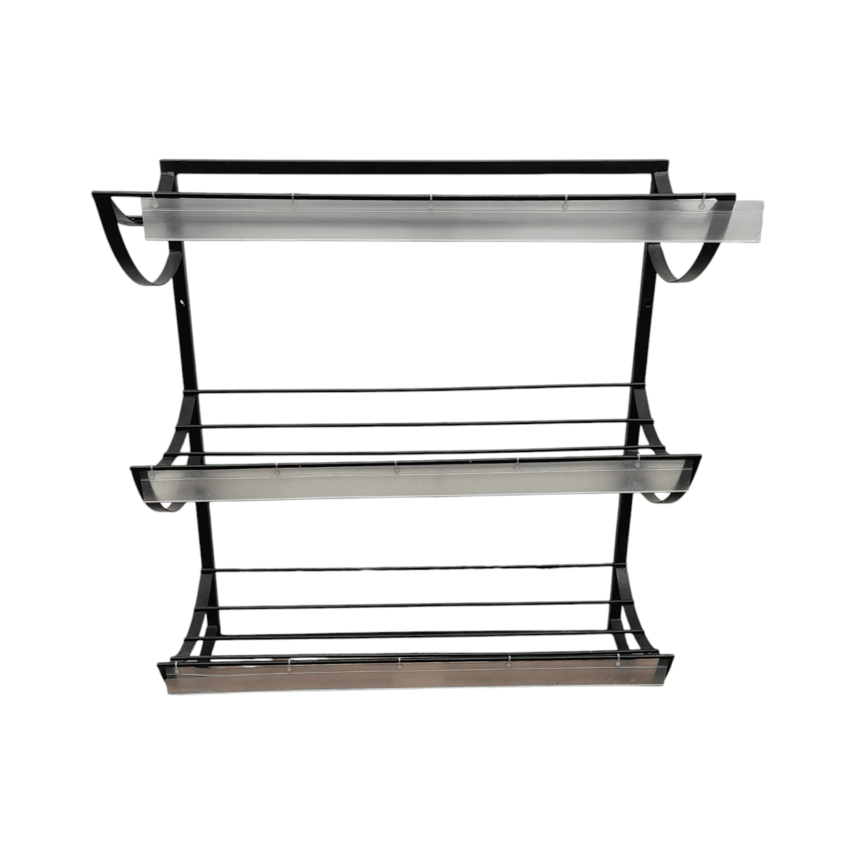Купить Полка навесная торговая черная сталь 90/36.5/100 3 уровня