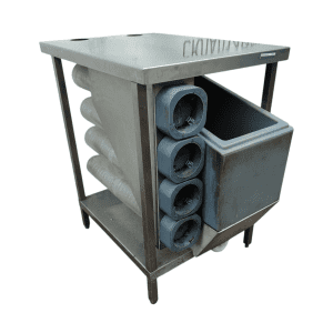 Купить Стол с диспенсерами под стаканы и с бункером для льда 59/94/92 4 диспенсера