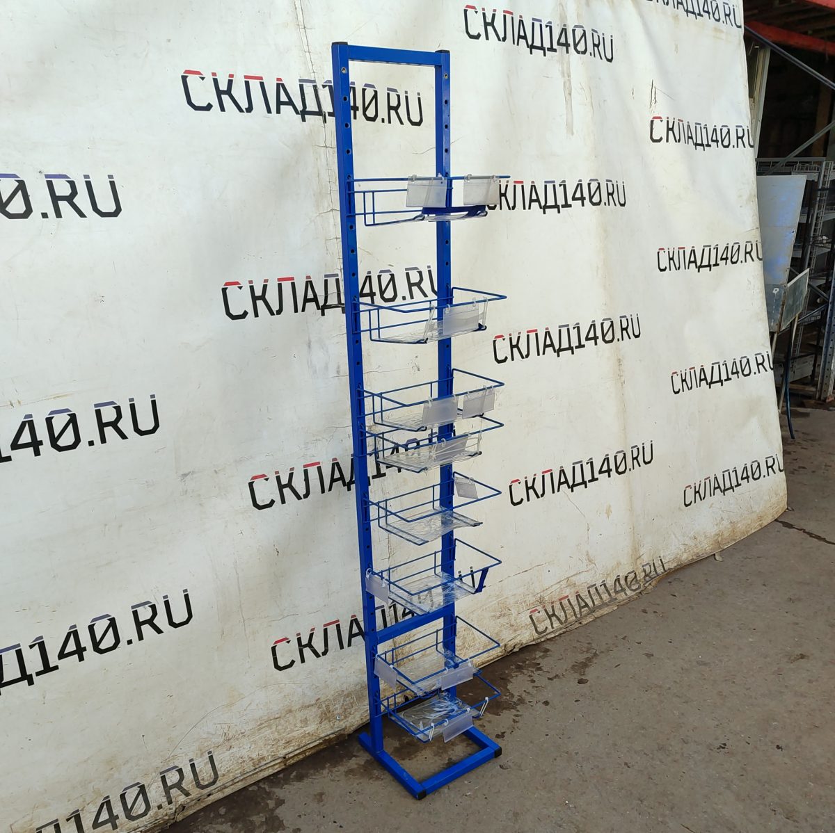 Купить Стойка прикассовая 30/31/182 голубая 16 крючков