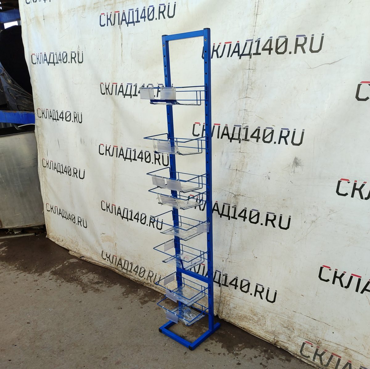 Купить Стойка прикассовая 30/31/182 голубая 16 крючков