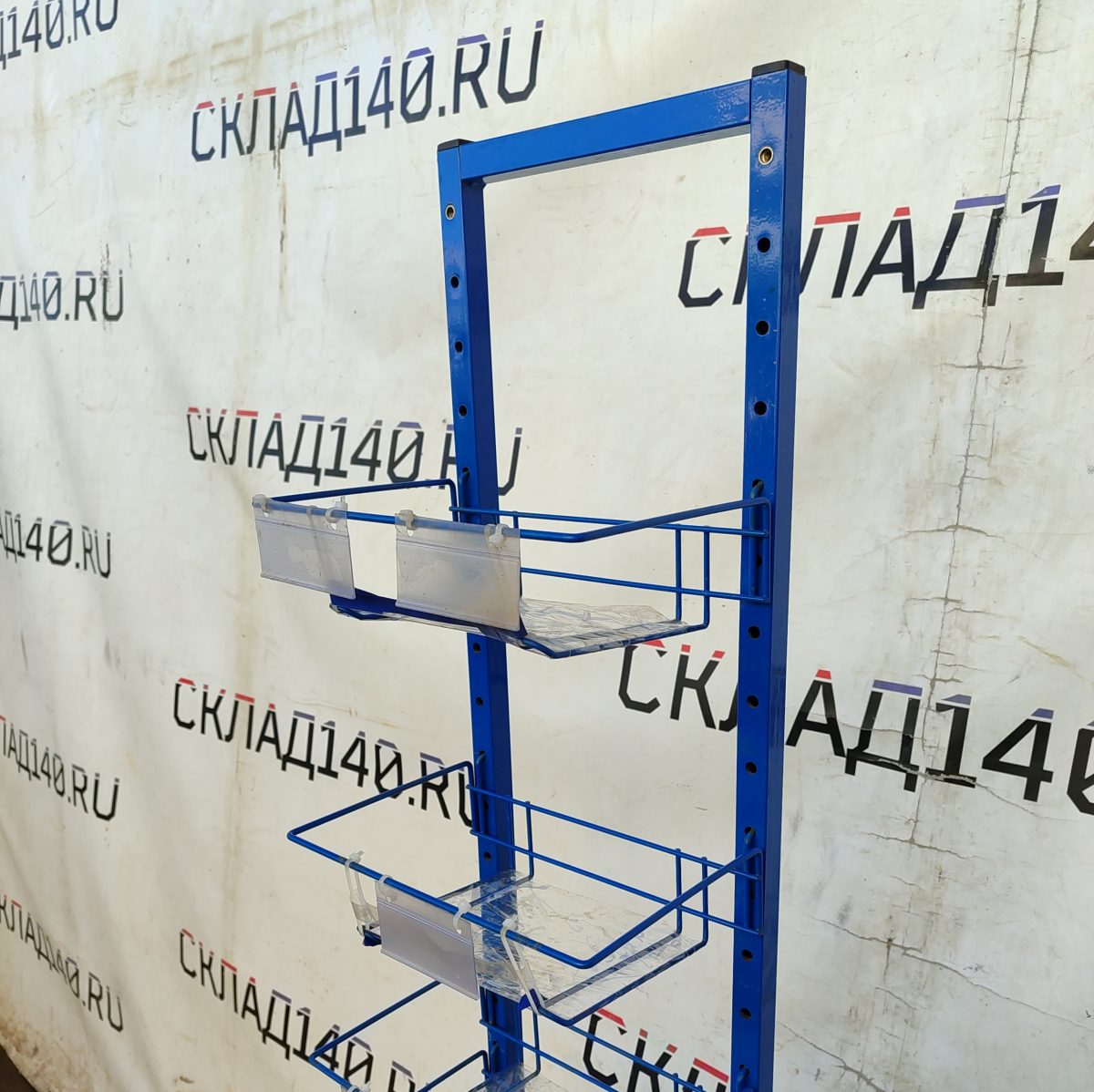 Купить Стойка прикассовая 30/31/182 голубая 16 крючков