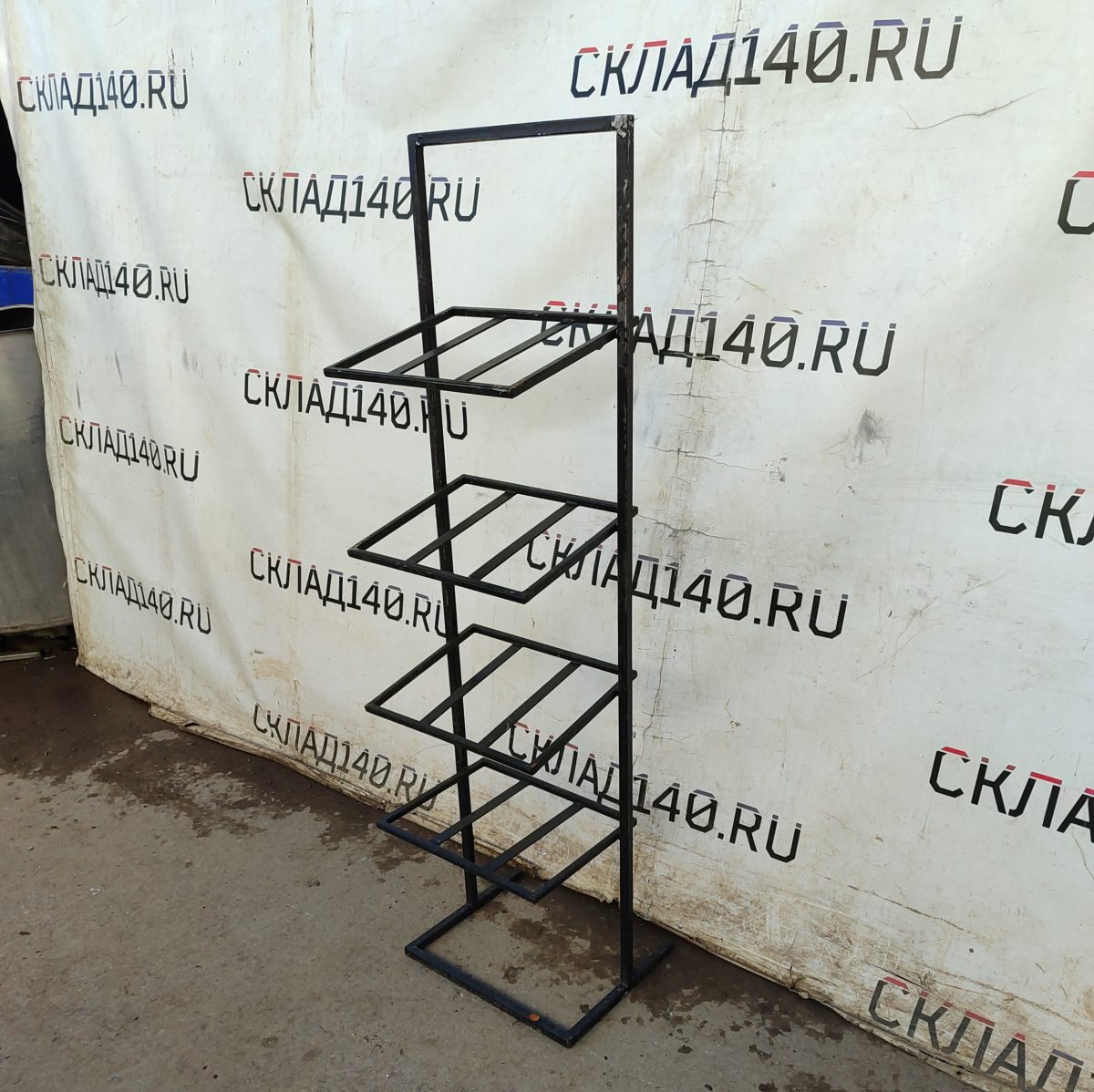 Купить Стойка прикассовая 47/37/164 черная 4 полки