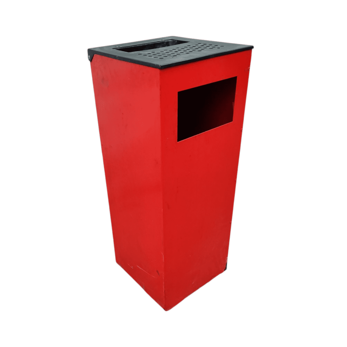 Купить Урна пепельница уличная Авангард сталь красно-черная 31/31/78