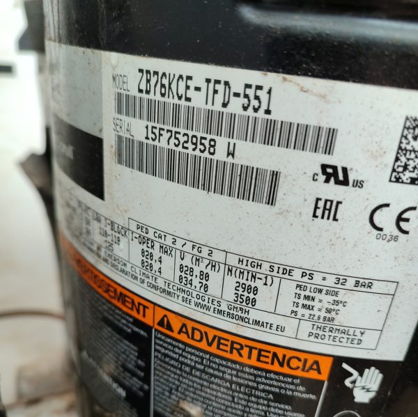 Купить Агрегат на базе 2-ух компрессоров Copeland ZB76KCE-TFD-551/ZF33KVE-TWD-551