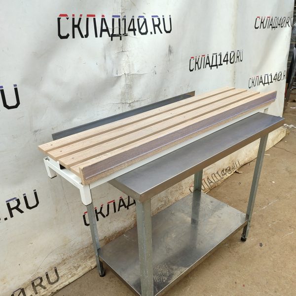 Купить Овощной развал настольный сталь/лдсп белый/бук 125/33/24