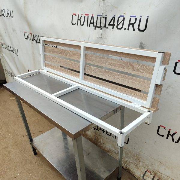 Купить Овощной развал настольный сталь/лдсп белый/бук 125/33/24