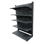 Стеллаж торговый серый 125/183 4п40 основание 50