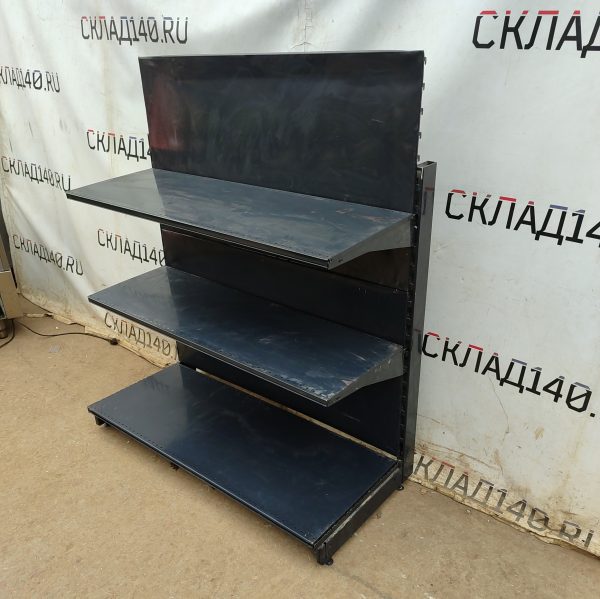 Купить Стеллаж торговый серый 128/146 2п40 основание 50