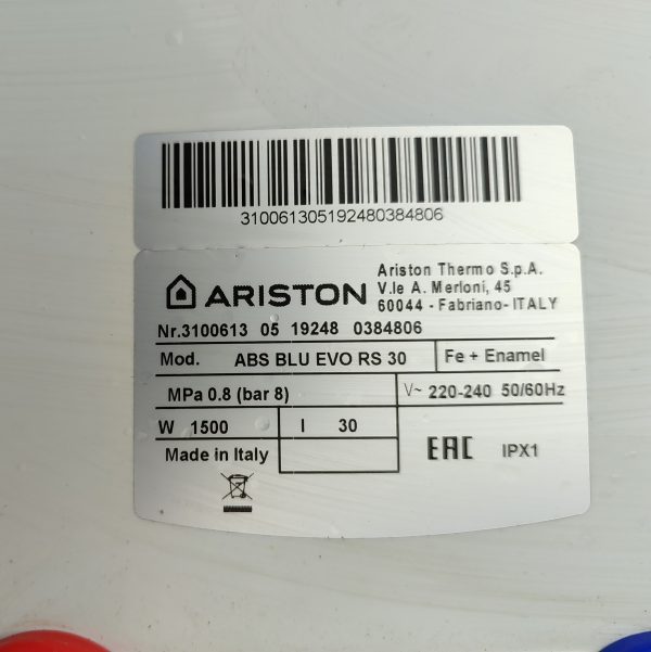 Купить Водонагреватель Ariston ABS BLU EVO RS30
