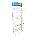 Стойка прикассовая Orbit 81/38/207 белая 9 полок 8 крючков