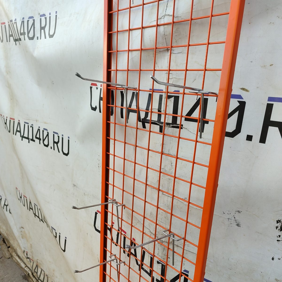 Купить Стойка прикассовая 42/18/190 оранжевая 8 крючков