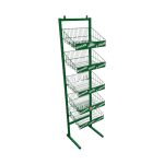 Стойка прикассовая 43/35/163 зеленная 5 полок