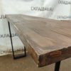 Купить Стол Айсберг 200/240/114 дерево/сталь коричневый/черный угловый барный