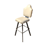 Стул барный поворотный Либра кожзам белый