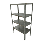 Стеллаж ATESY СТК-С 400/1200/1600 (120/40/163 разборный ноги цинк 4 полки)