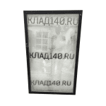 Дверь стеклопакет черная (78,5/126,5/3,5)