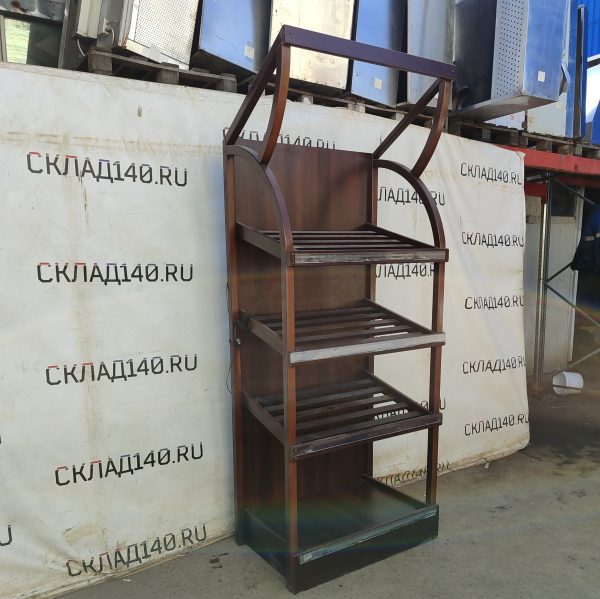 Купить Стеллаж хлебный 100/63/255 дерево/сталь венге 3 полки