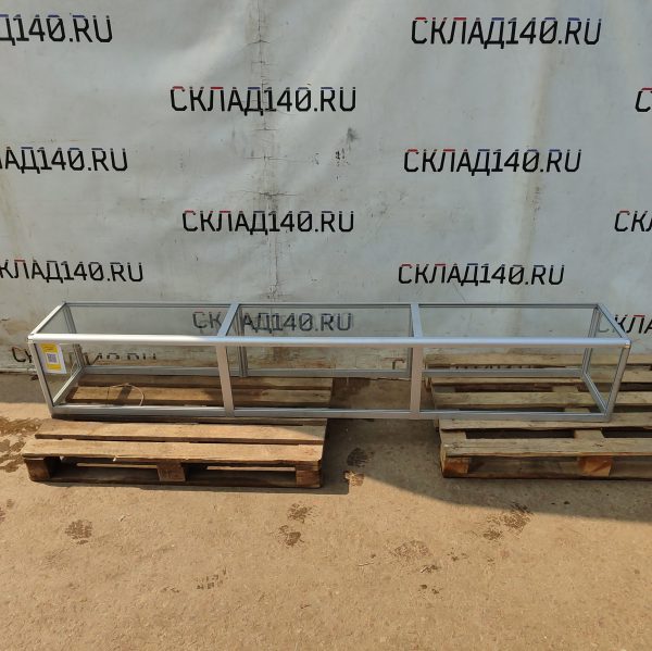 Купить Витрина нейтральная настольная 237/35/37 алюминий/стекло серая
