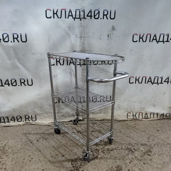 Купить Тележка сервировочная хром решетка Leenol 75/36/92 3 уровня