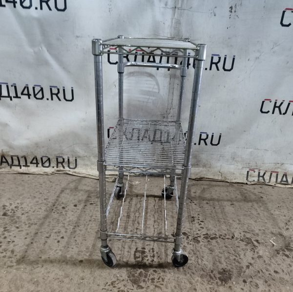 Купить Тележка сервировочная хром решетка Leenol 75/36/92 3 уровня