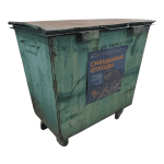 Мусорный контейнер для ТБО 122/80/119 на колесах с крышкой 0,9 м3