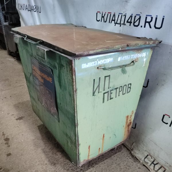 Купить Мусорный контейнер для ТБО 122/80/119 на колесах с крышкой 0,9 м3