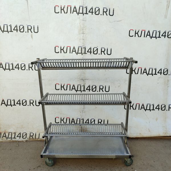 Купить Тележка сушка для посуды на колесах 98/51/118 3 уровня