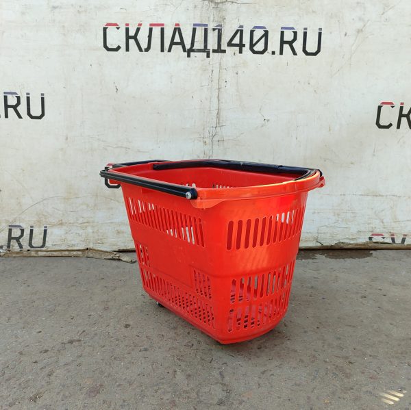 Купить Тележка покупательская пластиковая красная